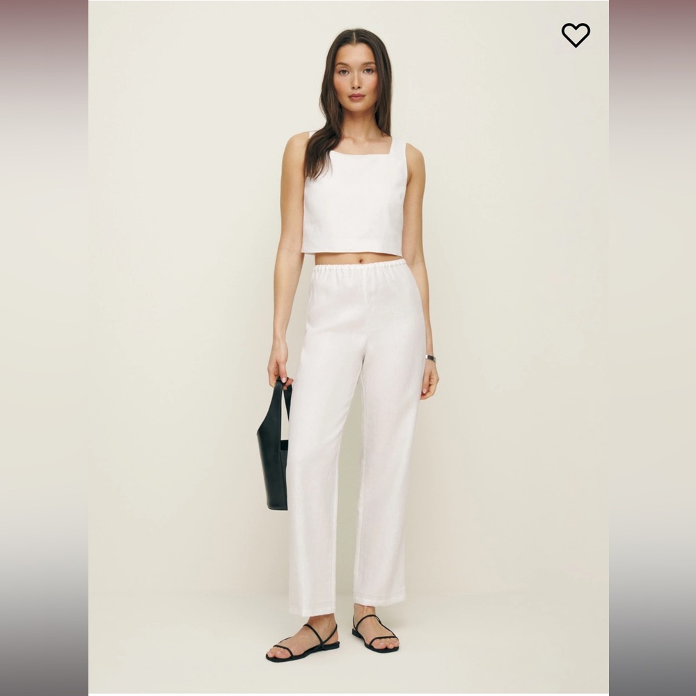 Reformation Remi Cropped Linen Pant NWT